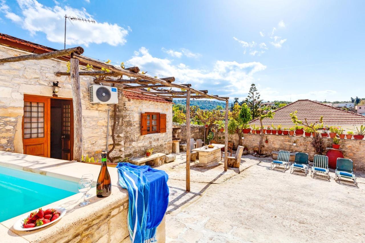 Traditional Home Vereniki With Heated Pool - By Apokoronas Villas Gavalochori Экстерьер фото